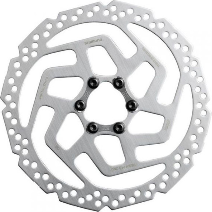 Тормозной диск SHIMANO RT26, 160мм, 6-БОЛТОВ, ТОЛЬКО ДЛЯ ПЛАСТ КОЛОД ESMRT26S