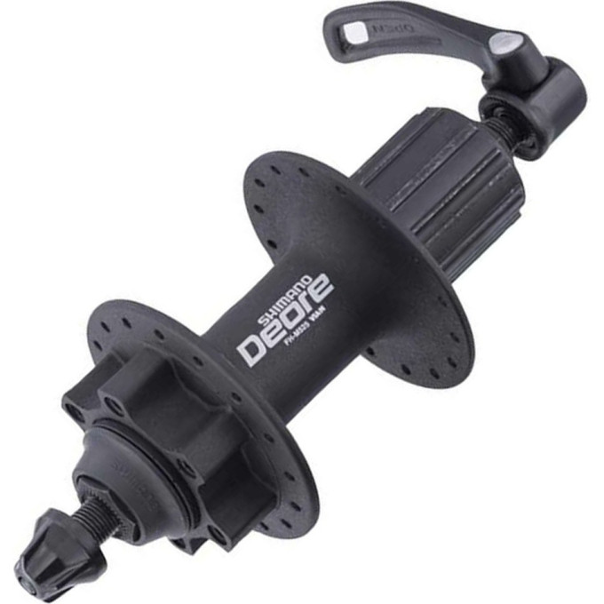 Втулка задняя SHIMANO DEORE, M525A, 36 отверстий, 8/9 скоростей, QR, 6-болтов, черный EFHM525AAZLS