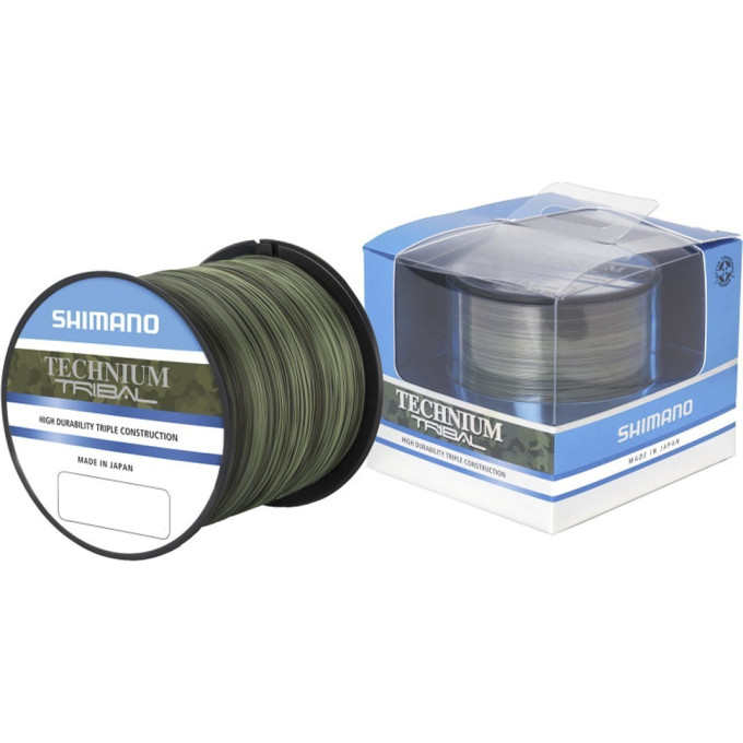 Леска плетёная SHIMANO TECHNIUM TRIB 1100м камуфляжная, зеленая 0,305мм PB 8,5кг TECTR30QPPB
