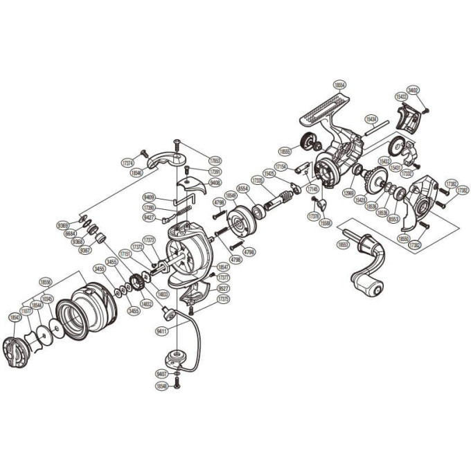Запчасть для катушки SHIMANO BODY ASSEMBLY корпус RD18554