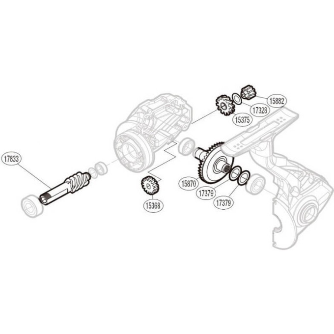Запчасть для катушки SHIMANO GEAR SET набор шестеренок главной пары PK0395